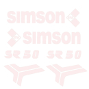 Aufkleber Set (weiß), Simson SR50